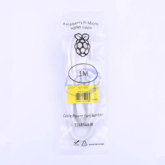 Raspberry Pi RPI uHDMI - std-M Cable, 1m / White