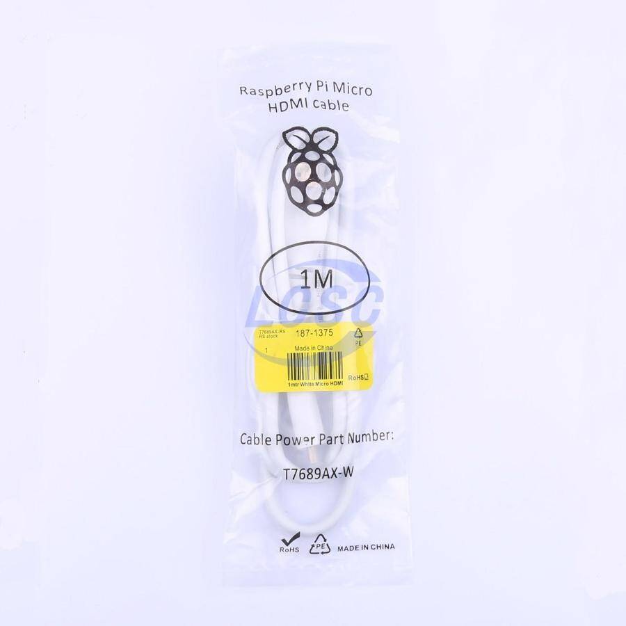 Raspberry Pi RPI uHDMI - std-M Cable, 1m / White - 1